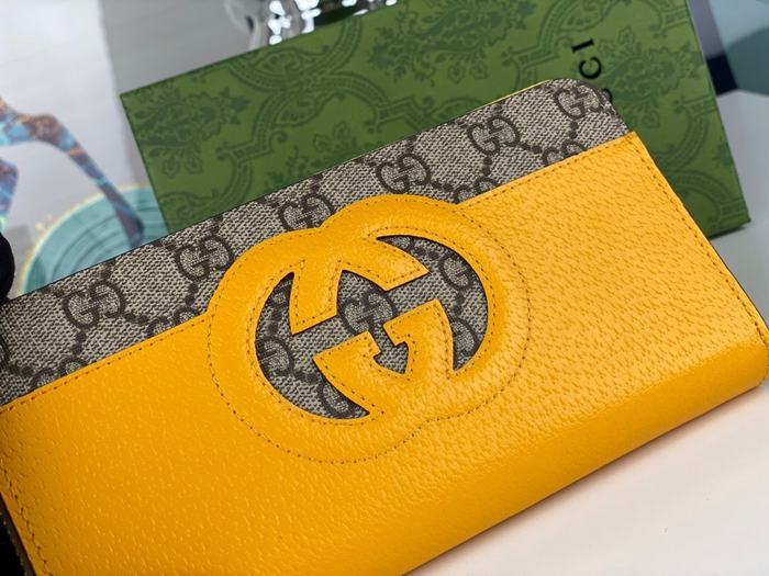 Wallet Gucci zip around GG logo wallet Tan Size 10x3cm