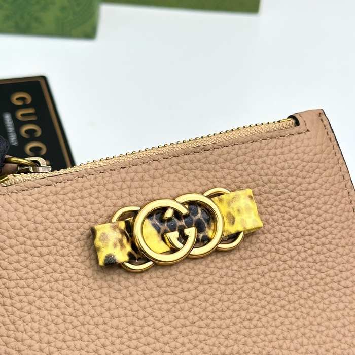 Wallet Gucci zip around compact wallet Beige Size 12.5x9x2cm