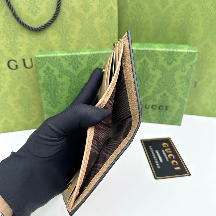 Wallet Gucci zip around compact wallet Beige Size 12.5x9x2cm