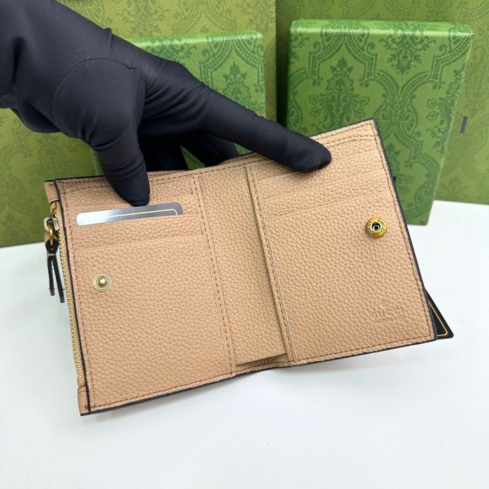 Wallet Gucci zip around compact wallet Beige Size 12.5x9x2cm