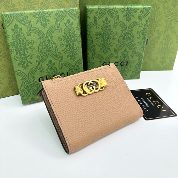 Wallet Gucci zip around compact wallet Beige Size 12.5x9x2cm