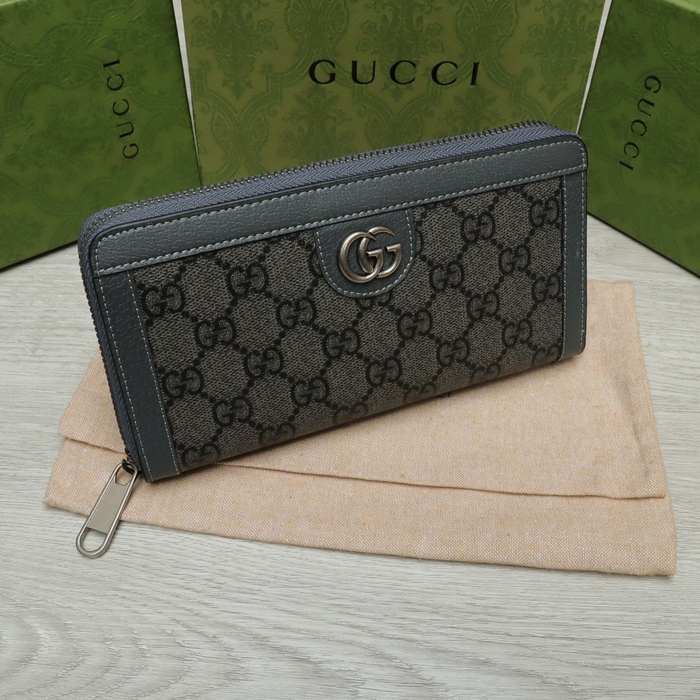 Wallet Gucci zip around long wallet Grey Size 19x10.5x2.5cm