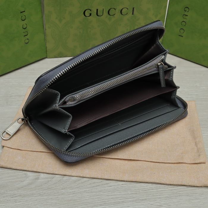 Wallet Gucci zip around long wallet Grey Size 19x10.5x2.5cm