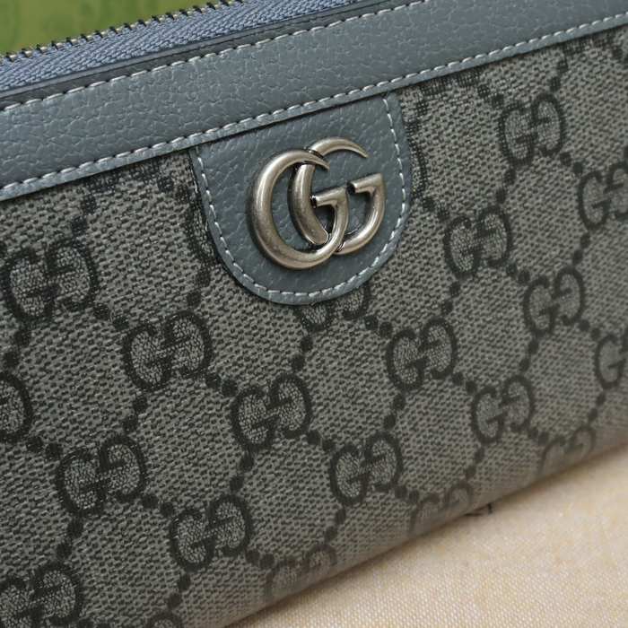 Wallet Gucci zip around long wallet Grey Size 19x10.5x2.5cm