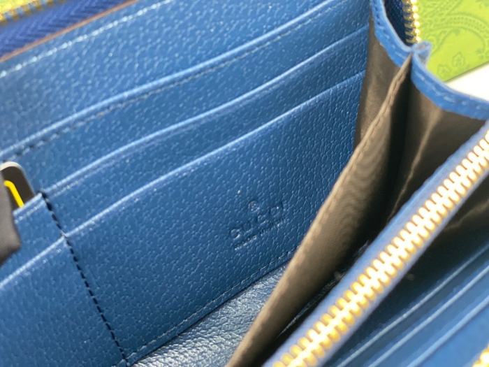 Wallet Gucci zip around wallet Blue Size 10x3cm