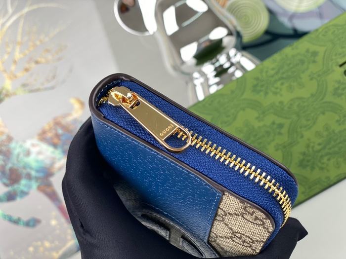 Wallet Gucci zip around wallet Blue Size 10x3cm