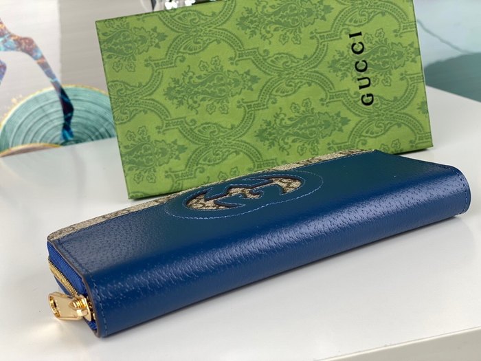 Wallet Gucci zip around wallet Blue Size 10x3cm