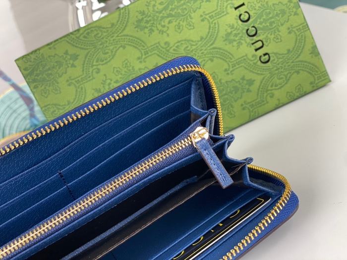 Wallet Gucci zip around wallet Blue Size 10x3cm