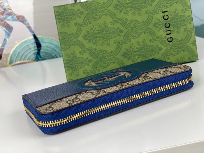 Wallet Gucci zip around wallet Blue Size 10x3cm