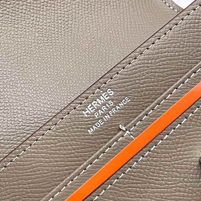 Wallet Hermès Constance Compact Beige Size 14x12cm