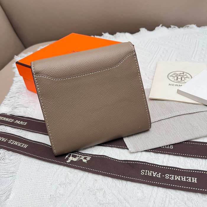Wallet Hermès Constance Compact Beige Size 14x12cm