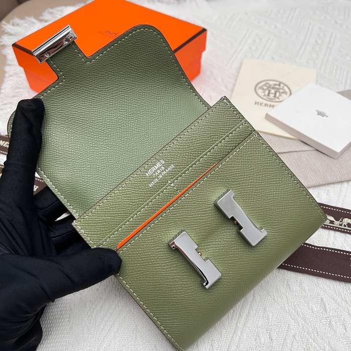 Wallet Hermès Constance Green Size 14x12cm