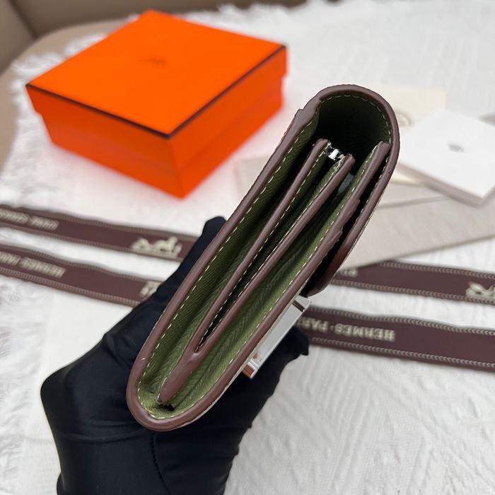 Wallet Hermès Constance Green Size 14x12cm