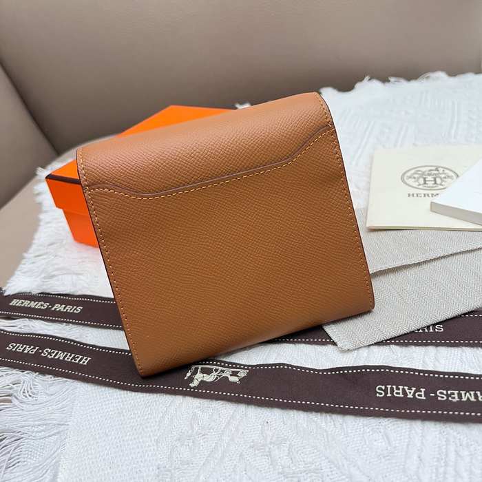 Wallet Hermès compact wallet Brown Size 14x12cm