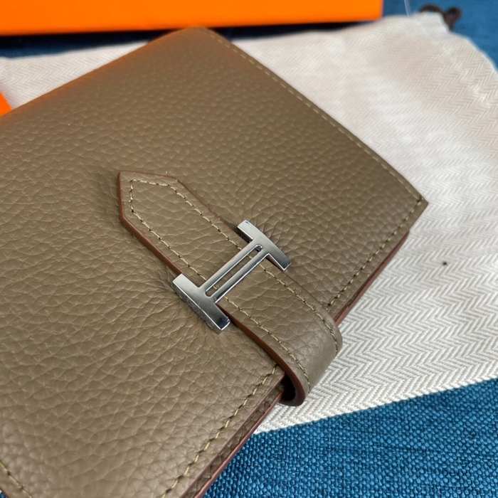 Wallet Hermes Bearn Brown Size 12x10cm