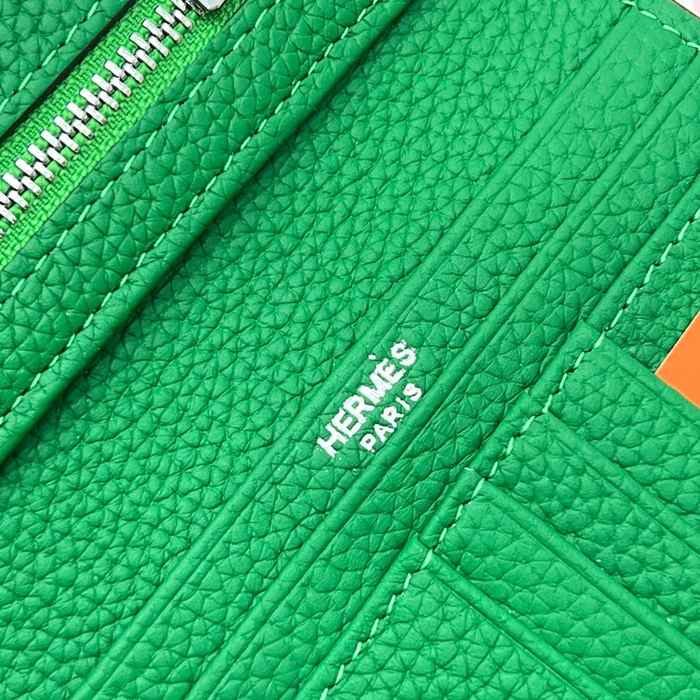 Wallet Hermes Bearn Green Size 12x10cm