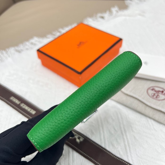 Wallet Hermes Bearn Green Size 12x10cm