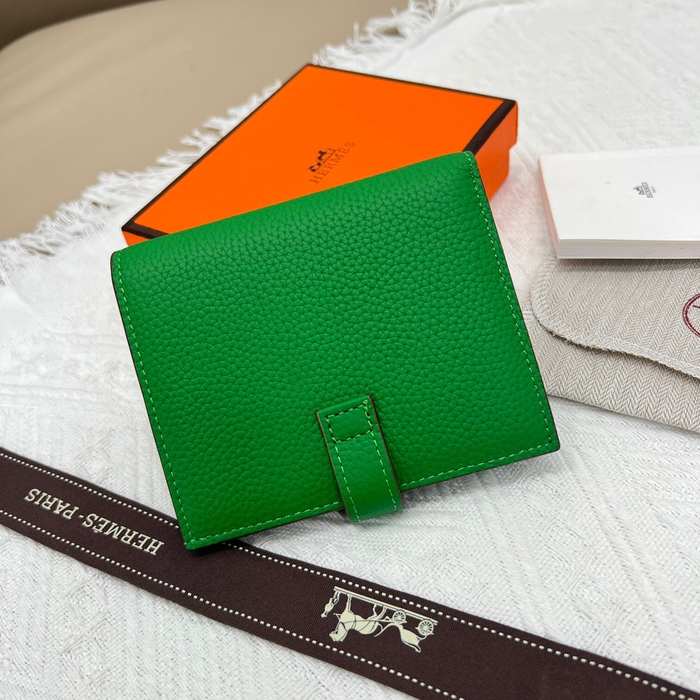 Wallet Hermes Bearn Green Size 12x10cm