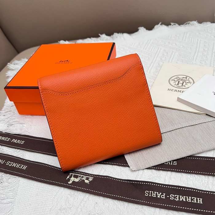 Wallet Hermes Constance Compact White Size 14x12cm