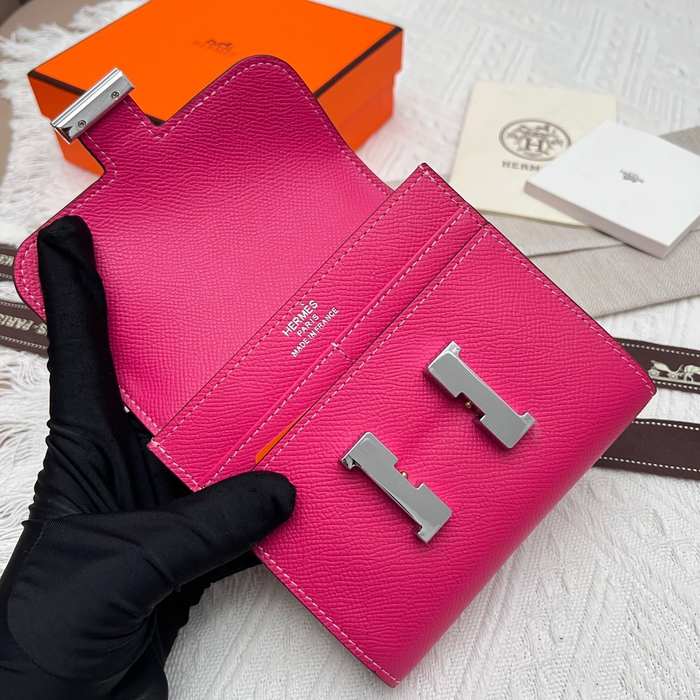 Wallet Hermes Constance compact Red Size 14x12cm