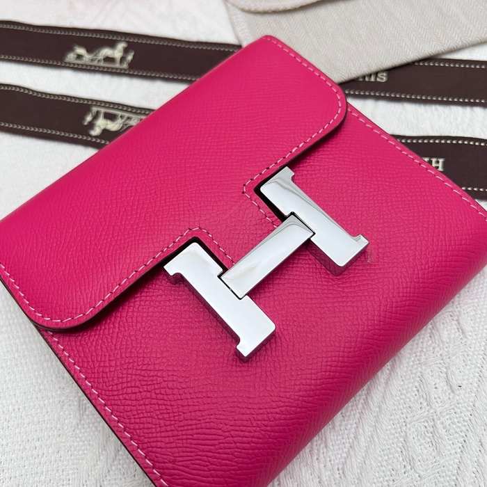 Wallet Hermes Constance compact Red Size 14x12cm