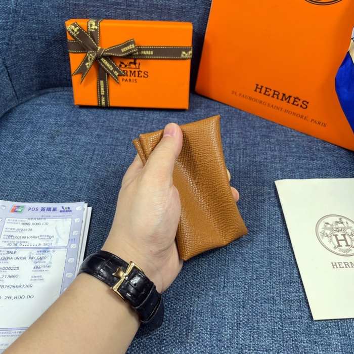 Wallet Hermes Tan Size 10x6cm