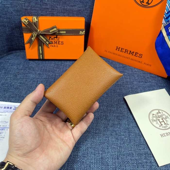 Wallet Hermes Tan Size 10x6cm