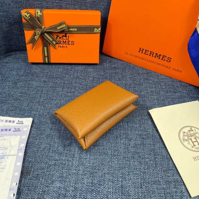 Wallet Hermes Tan Size 10x6cm