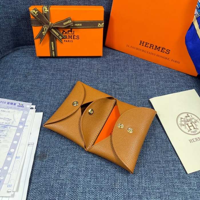Wallet Hermes Tan Size 10x6cm