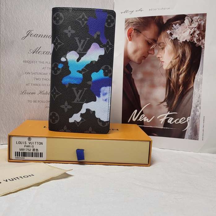 Wallet Louis Vuitton Black Size 11.5x9x1.5