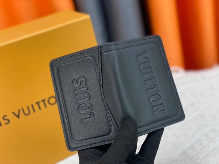 Wallet Louis Vuitton Black Size 7.5x11x1cm