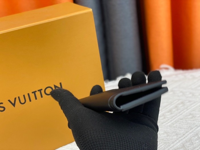 Wallet Louis Vuitton Black Size 7.5x11x1cm