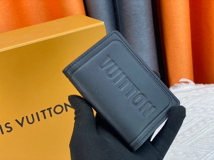 Wallet Louis Vuitton Black Size 7.5x11x1cm