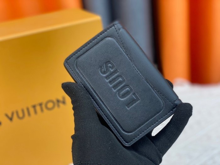 Wallet Louis Vuitton Black Size 7.5x11x1cm