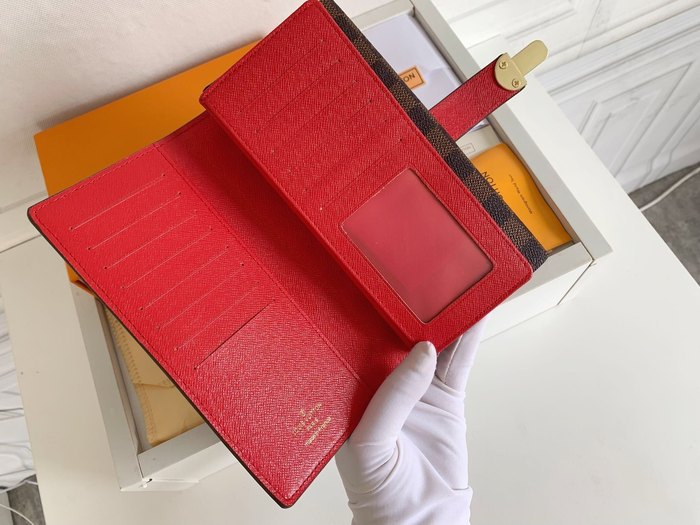 Wallet Louis Vuitton Damier Ebene long wallet Brown Size 19x10