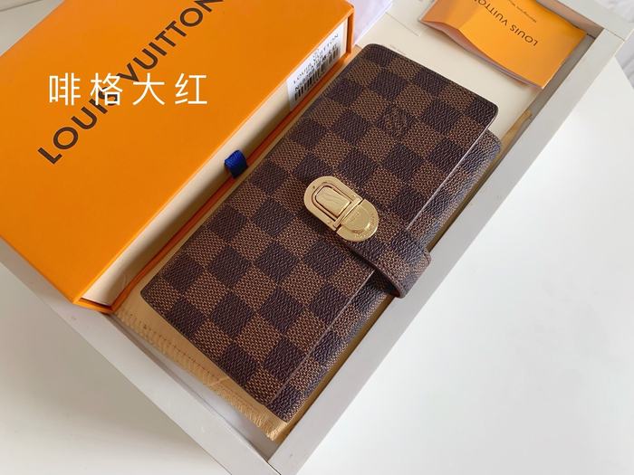 Wallet Louis Vuitton Damier Ebene long wallet Brown Size 19x10