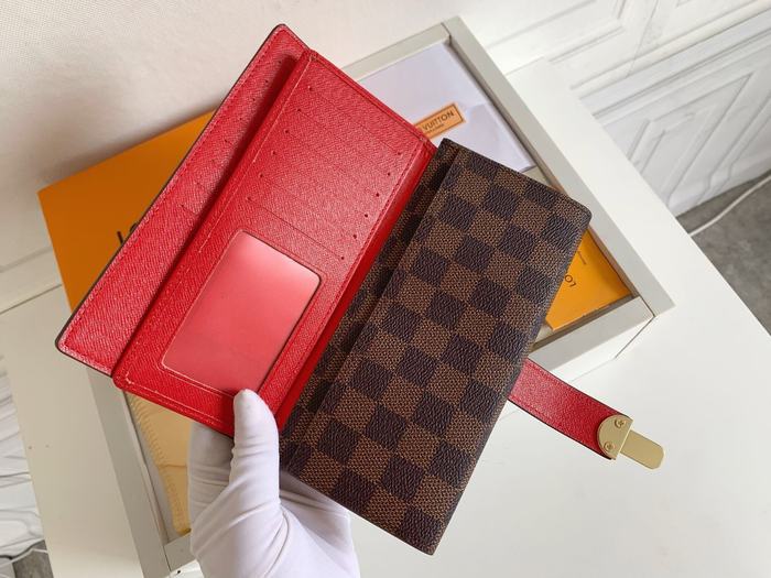 Wallet Louis Vuitton Damier Ebene long wallet Brown Size 19x10