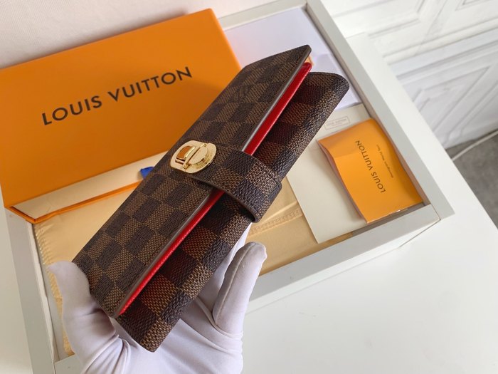 Wallet Louis Vuitton Damier Ebene long wallet Brown Size 19x10