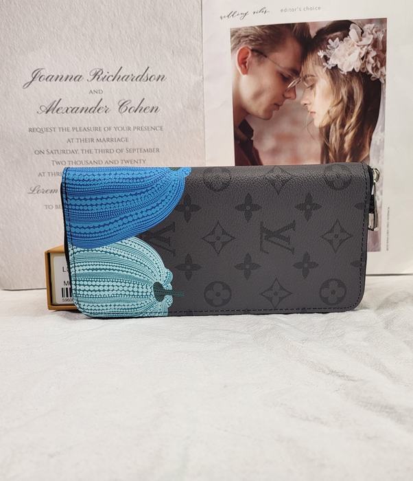 Wallet Louis Vuitton Zipper long wallet Black Size 10x20x2cm