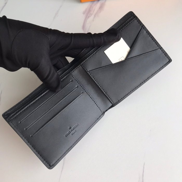 Wallet Louis Vuitton bi fold wallet Black Size 12x9cm