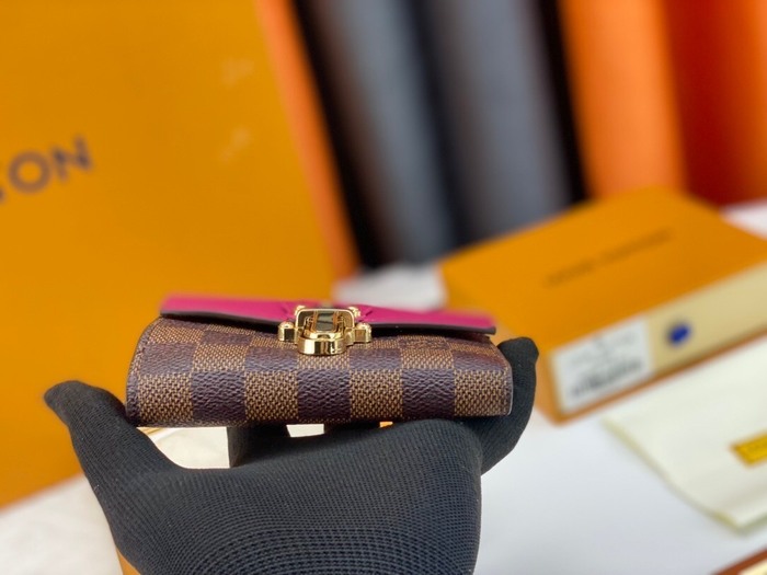 Wallet Louis Vuitton compact flap wallet Burgundy Size 12x9x2cm