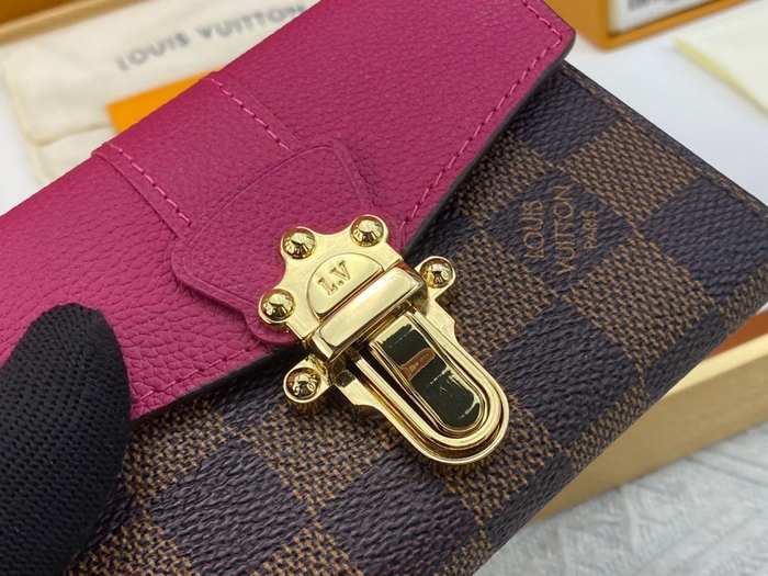 Wallet Louis Vuitton compact flap wallet Burgundy Size 12x9x2cm