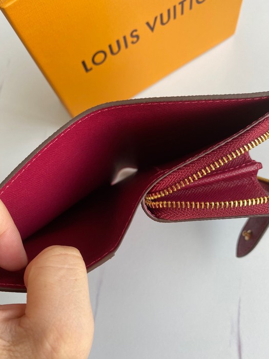 Wallet Louis Vuitton compact wallet Burgundy Size 13x9cm