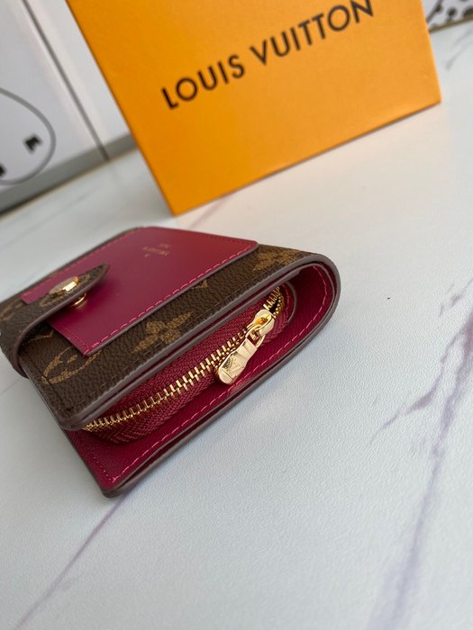 Wallet Louis Vuitton compact wallet Burgundy Size 13x9cm