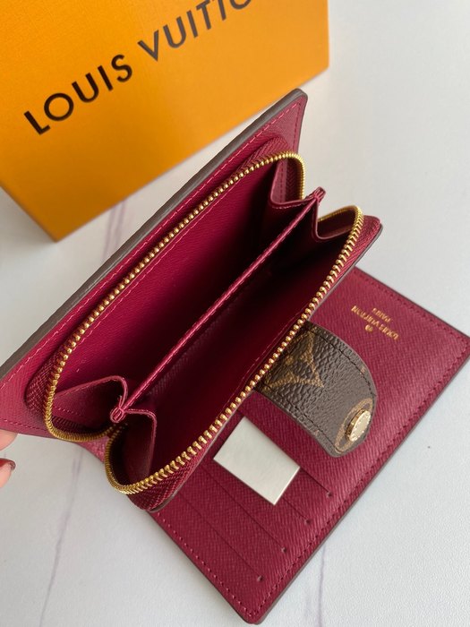 Wallet Louis Vuitton compact wallet Burgundy Size 13x9cm