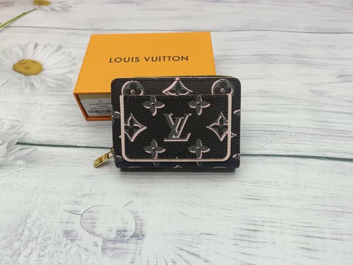 Wallet Louis Vuitton compact zip around wallet Black Size 11.5x8.5x2.2