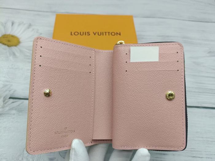 Wallet Louis Vuitton compact zip around wallet Black Size 11.5x8.5x2.2