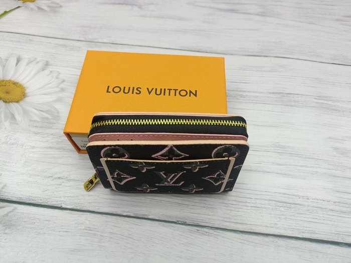 Wallet Louis Vuitton compact zip around wallet Black Size 11.5x8.5x2.2