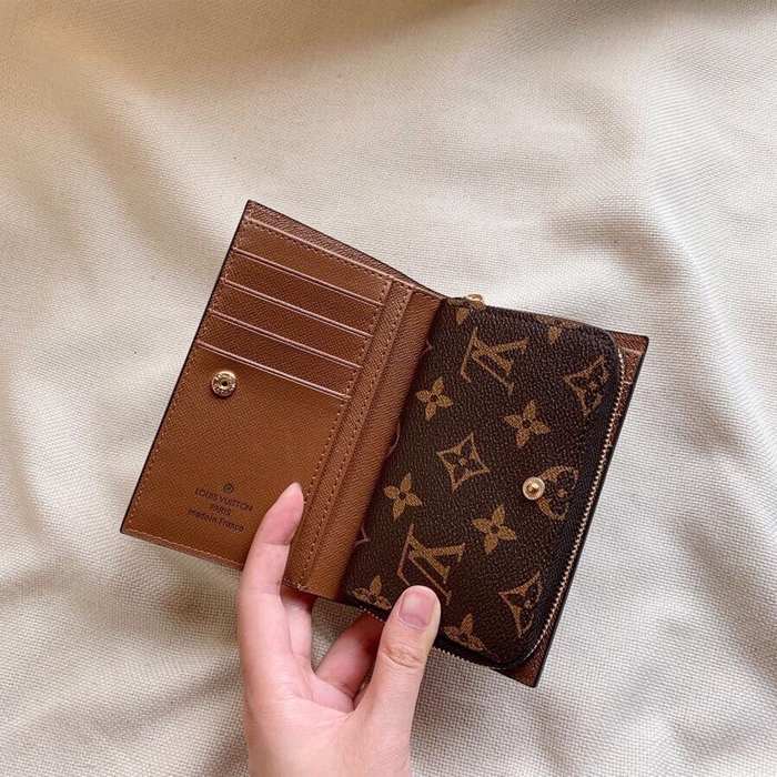 Wallet Louis Vuitton compact zip wallet Brown Size 13.5x9.5x3.5cm