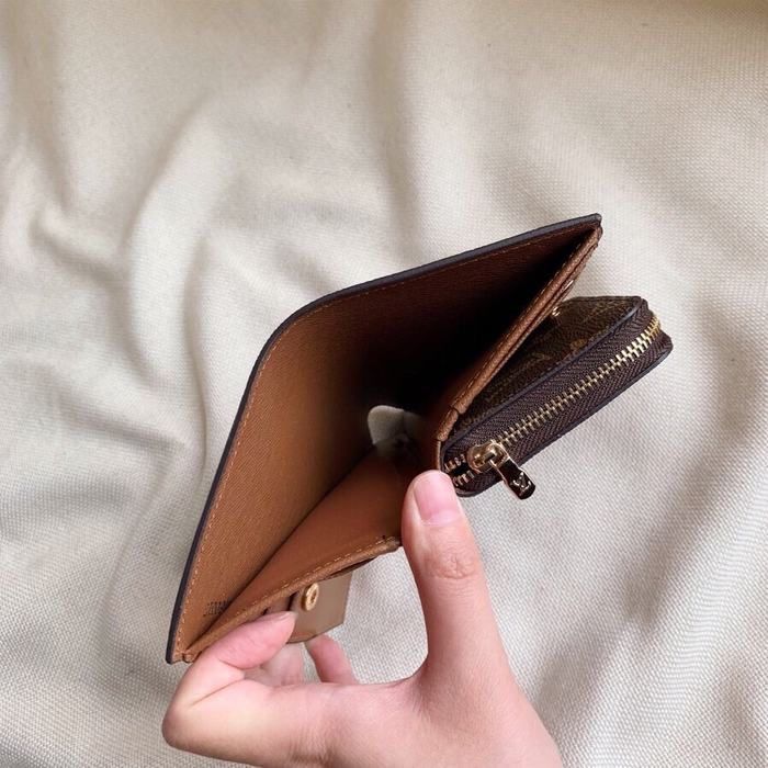 Wallet Louis Vuitton compact zip wallet Brown Size 13.5x9.5x3.5cm